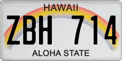 HI license plate ZBH714