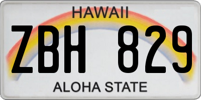 HI license plate ZBH829