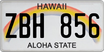 HI license plate ZBH856