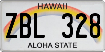 HI license plate ZBL328