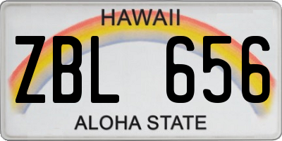 HI license plate ZBL656