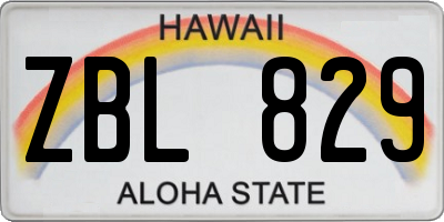 HI license plate ZBL829