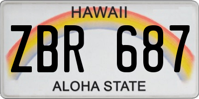 HI license plate ZBR687