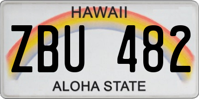 HI license plate ZBU482