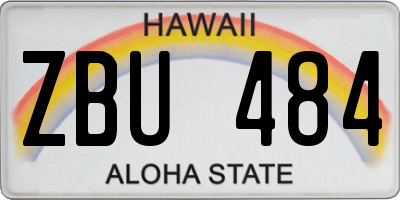 HI license plate ZBU484