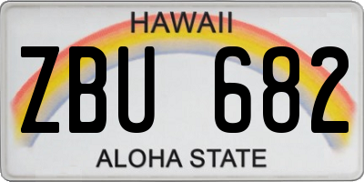 HI license plate ZBU682
