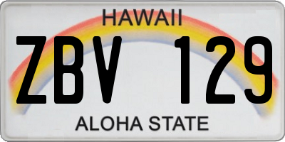 HI license plate ZBV129