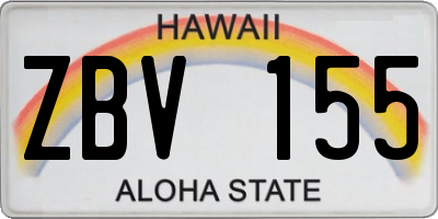 HI license plate ZBV155