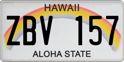 HI license plate ZBV157