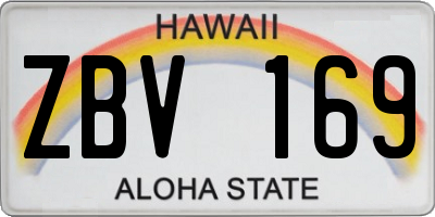 HI license plate ZBV169