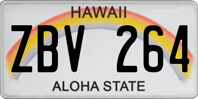 HI license plate ZBV264
