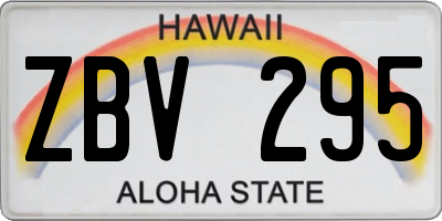 HI license plate ZBV295