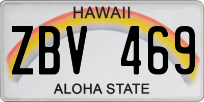 HI license plate ZBV469