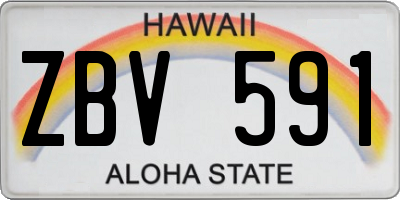 HI license plate ZBV591