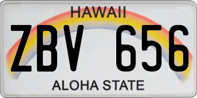 HI license plate ZBV656