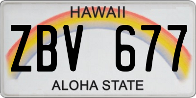HI license plate ZBV677