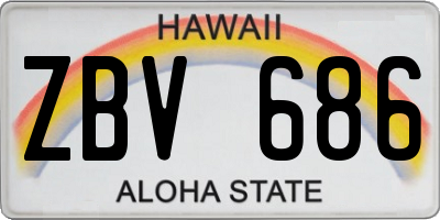 HI license plate ZBV686
