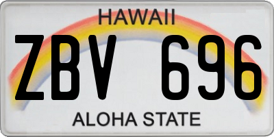 HI license plate ZBV696