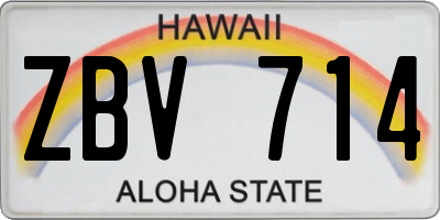 HI license plate ZBV714