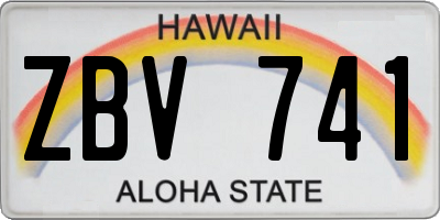 HI license plate ZBV741