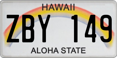 HI license plate ZBY149