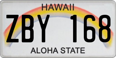 HI license plate ZBY168