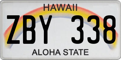 HI license plate ZBY338