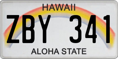 HI license plate ZBY341