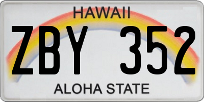 HI license plate ZBY352