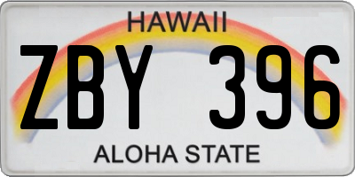 HI license plate ZBY396
