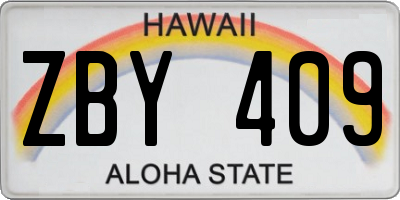 HI license plate ZBY409