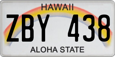 HI license plate ZBY438