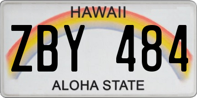 HI license plate ZBY484