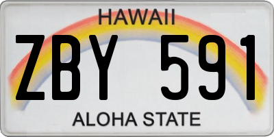 HI license plate ZBY591