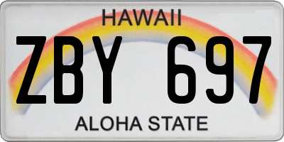 HI license plate ZBY697