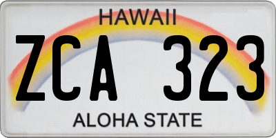 HI license plate ZCA323