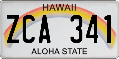 HI license plate ZCA341