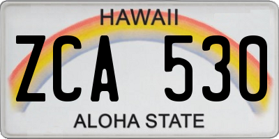 HI license plate ZCA530