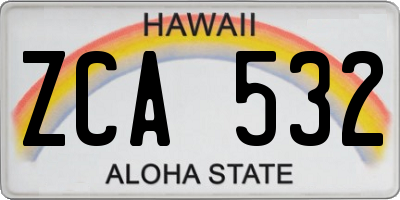 HI license plate ZCA532
