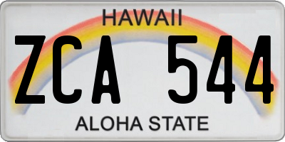 HI license plate ZCA544