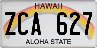HI license plate ZCA627