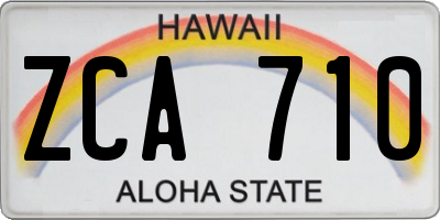 HI license plate ZCA710