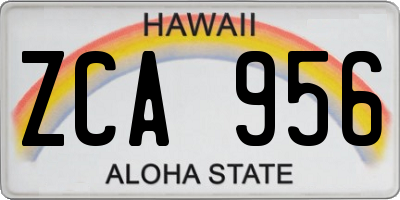 HI license plate ZCA956
