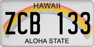 HI license plate ZCB133