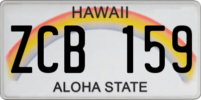 HI license plate ZCB159