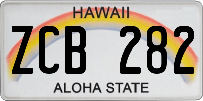 HI license plate ZCB282