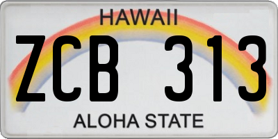 HI license plate ZCB313