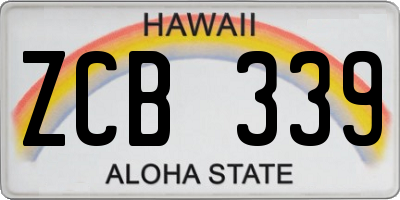 HI license plate ZCB339