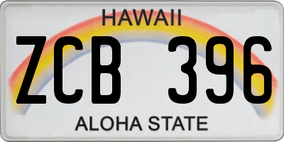 HI license plate ZCB396