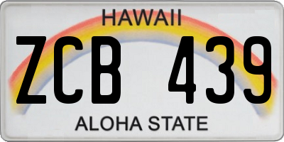 HI license plate ZCB439